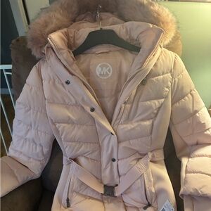 Michael Kors Women's Blush Belted Puffer Coat